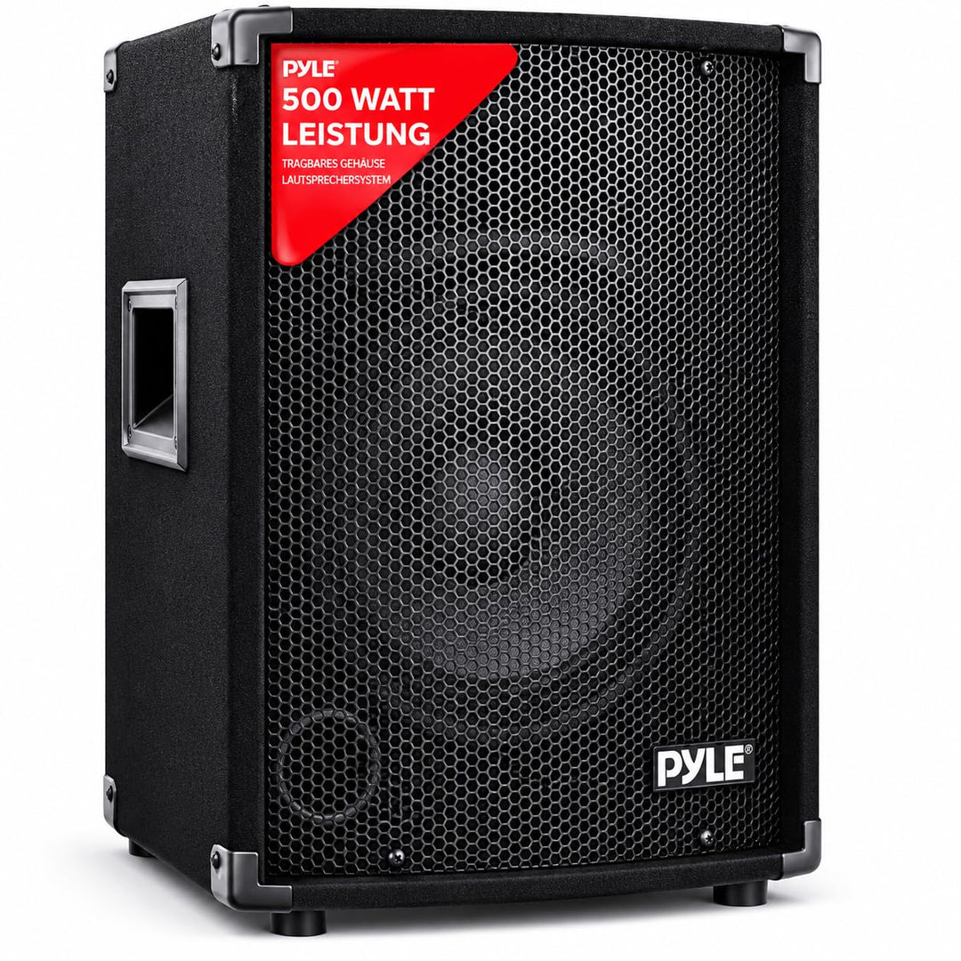 PylePro 500W Lautsprecher Passiv mit 10" Subwoofer – 2-Wege Soundsystem für Auto, DJ, Bühne & Heimki