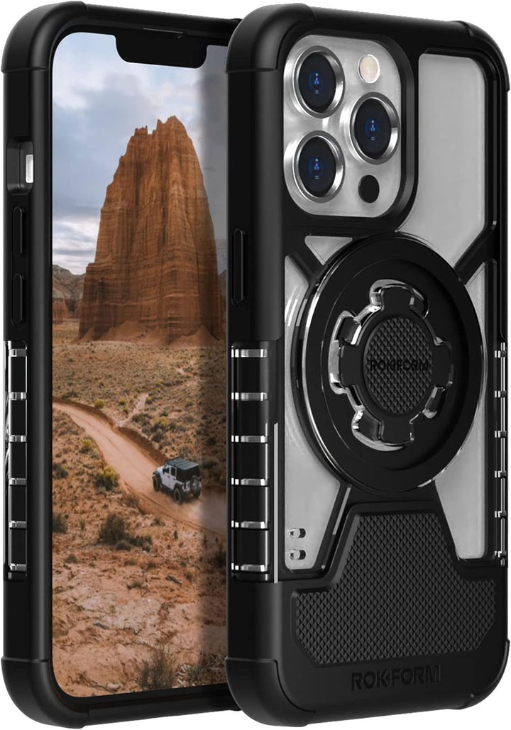 ROKFORM - iPhone 13 Pro Hülle, Crystal Series, Dual Magnet Plus MagSafe kompatibel, schlanke magneti