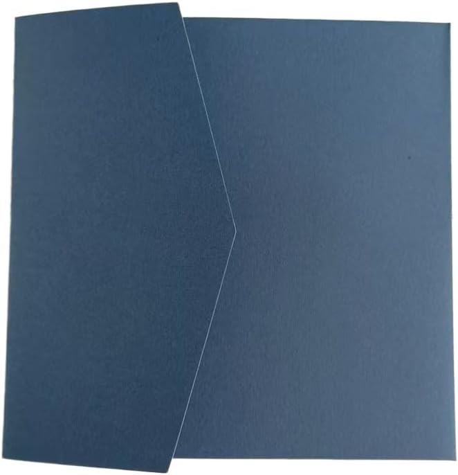 MillaSaw Blauer Hochzeitsumschlag, 15x15cm Einladungskarte dreifach gefaltet Taschenhalter, 25 Stück