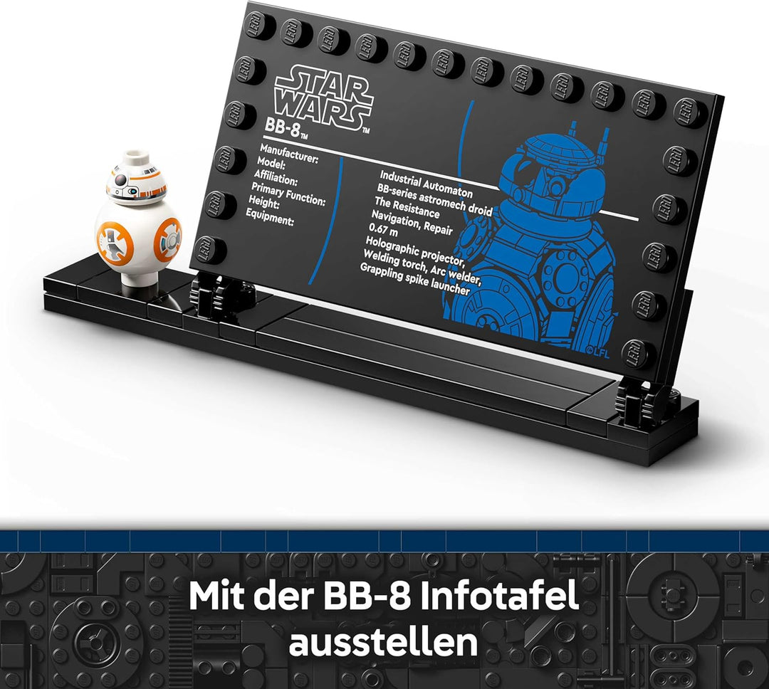 LEGO Star Wars 75452 Der Astromech-Droide BB-8 - Spielzeug mit drehbarem Kopf & rollendem Rad - DIY