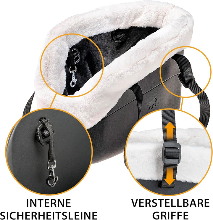 Ferplast Hundetragetasche für kleine Hunde und Katzen WITH-ME, Transporttasche für Haustiere, Hundet