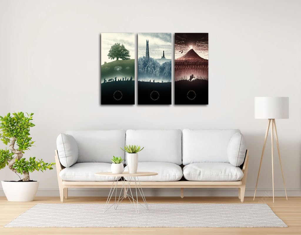 Wandbild - Der Herr der Ringe, 97 x 62 cm, Holzdruck - XXL Format - Kunstdruck, ref.26111 97 x 62 cm