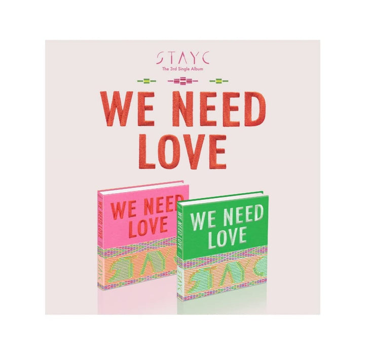Dreamus STAYC - WE NEED LOVE 3rd Einzelalbum + gefaltetes Poster (POWER VER.), 171 x 171 mm (L200002