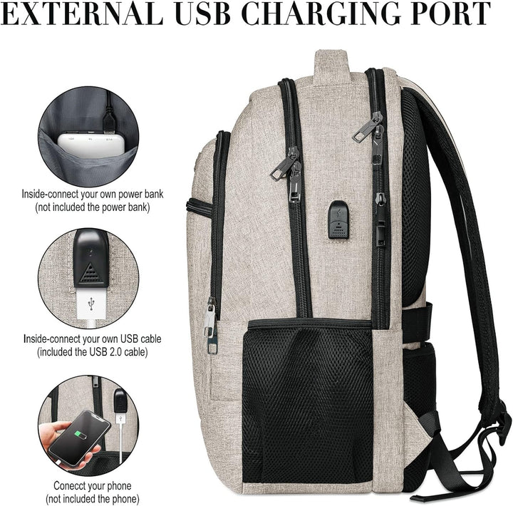 BIKROD Rucksack Herren und Damen, Schulrucksack Jungen Mädchen Teenager, Wasserdicht Rucksack | 17.3