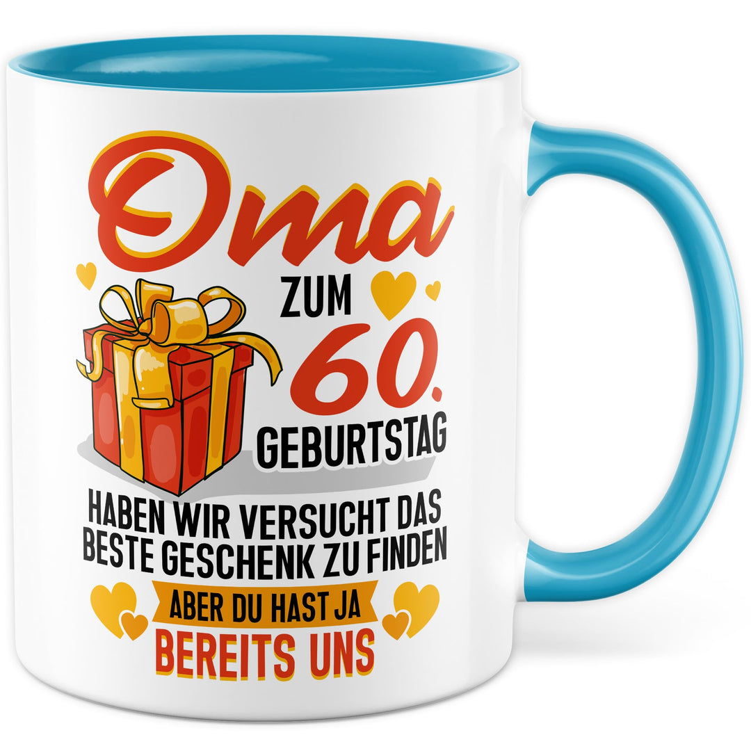 Tasse Grossmutter Geschenk Oma zum 60. Geburtstag haben wir versucht das beste Geschenk zu finden, a