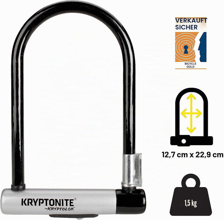 Kryptonite KryptoLok ATB Fahrradschloss 2017 Kabel, Silber KryptoLok ATB (12, 5x22, 5cm), KryptoLok