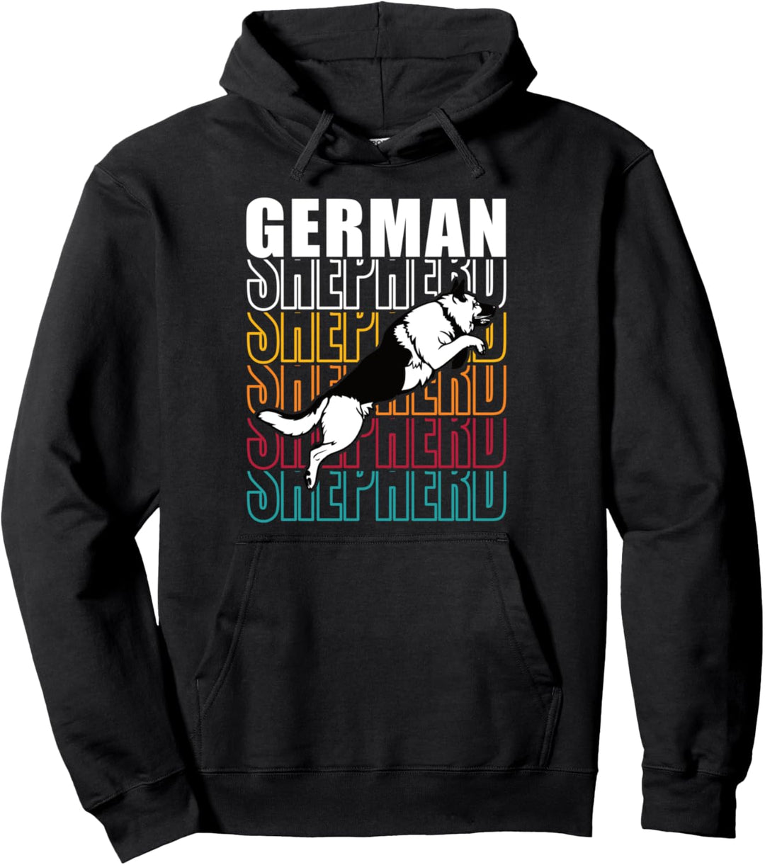 German Shepherd Vintage Fun Pullover Hoodie