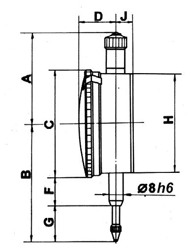 CNC QUALITÄT Messuhr 10 mm Messbereich - Ablesung 0,01 mm - 1 Zeigerdrehung 1 mm