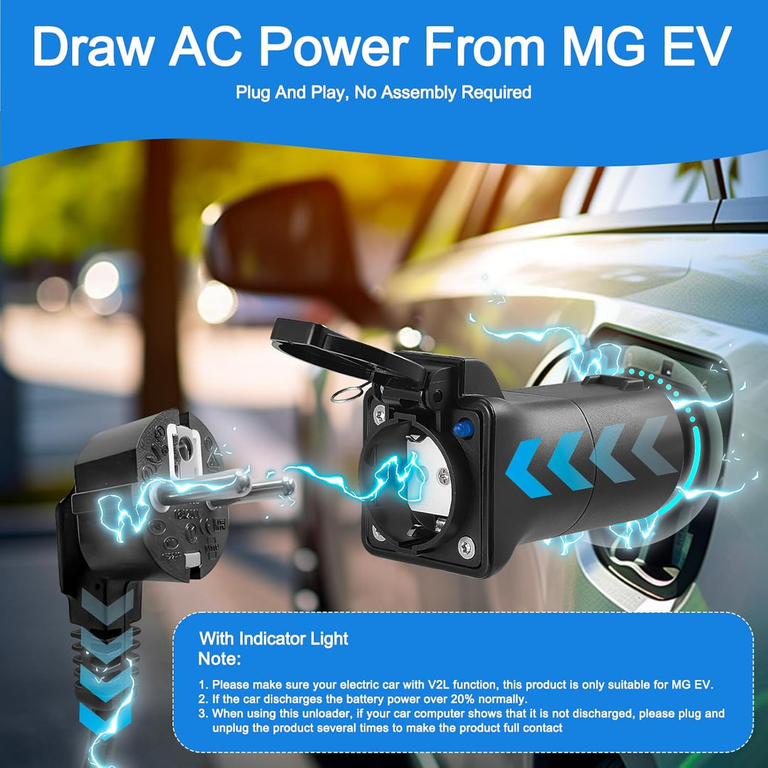 EV Ladeadapter Typ 2 auf Schuko-Stecker – 3,5 kW 16 A 220 V – tragbar & widerstandsfähig IP44 – komp