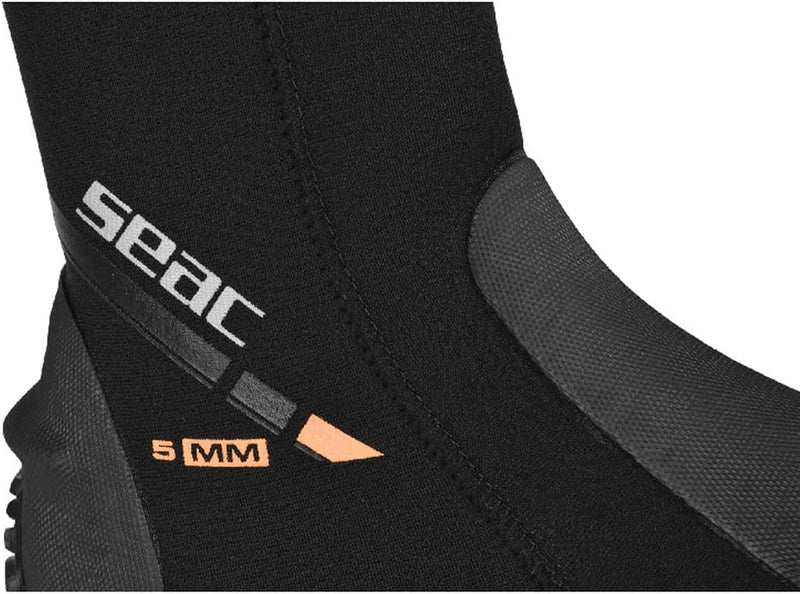 Seac Basic HD, Füssling aus 5 mm Neopren und fester Laufsohle, Taucherschuhe für Geräteflosse XS, XS