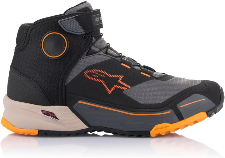 Alpinestars CR-X Drystar Motorradschuhe 40 EU Schwarz Hellbraun Orange, 40 EU Schwarz Hellbraun Oran