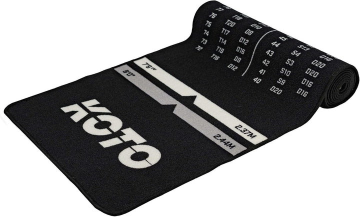 KOTO - Oche Carpet Checkout 285 x 80 cm Dartmatte, Professionelle Dartmatte zum Schutz des Bodens un