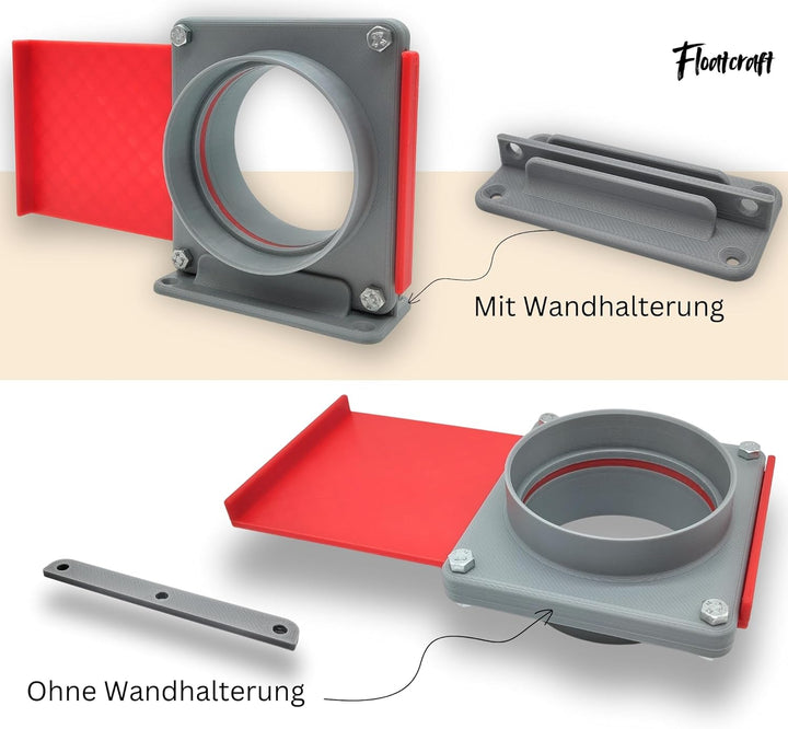 Absperrschieber DN75 für HT-Rohre – robustes Blastgate, DN75