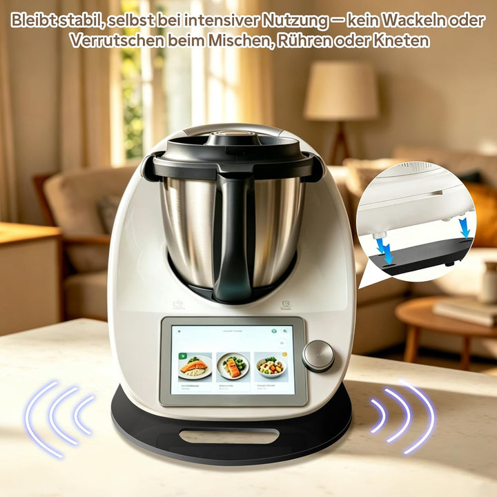 Ohano Gleitbrett für Thermomix TM6/TM5 Leicht Gleitendes,Brett für Thermomix mit Rollen, Acryl Rollb