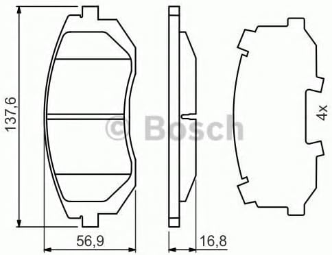 Bosch 986494653 Bremsbelag