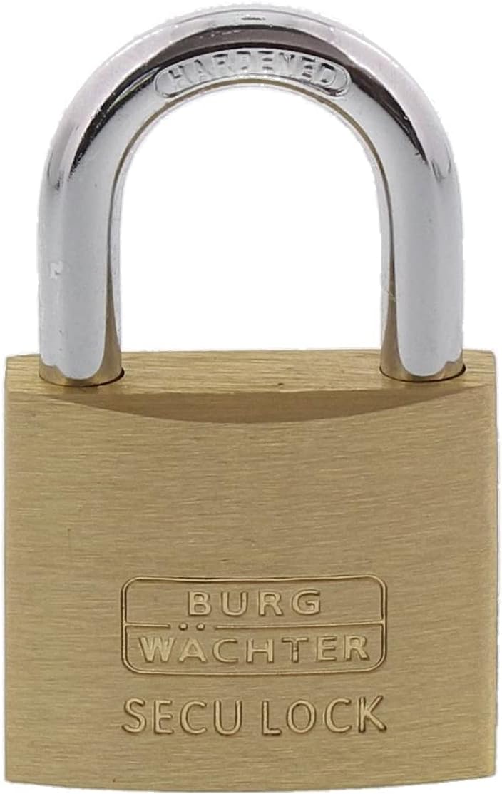 Burg Wächter Zylinder-Vorhangschloss, 3er-Set, 6 mm Bügelstärke, TRIO 405 40 GL SB, Messing