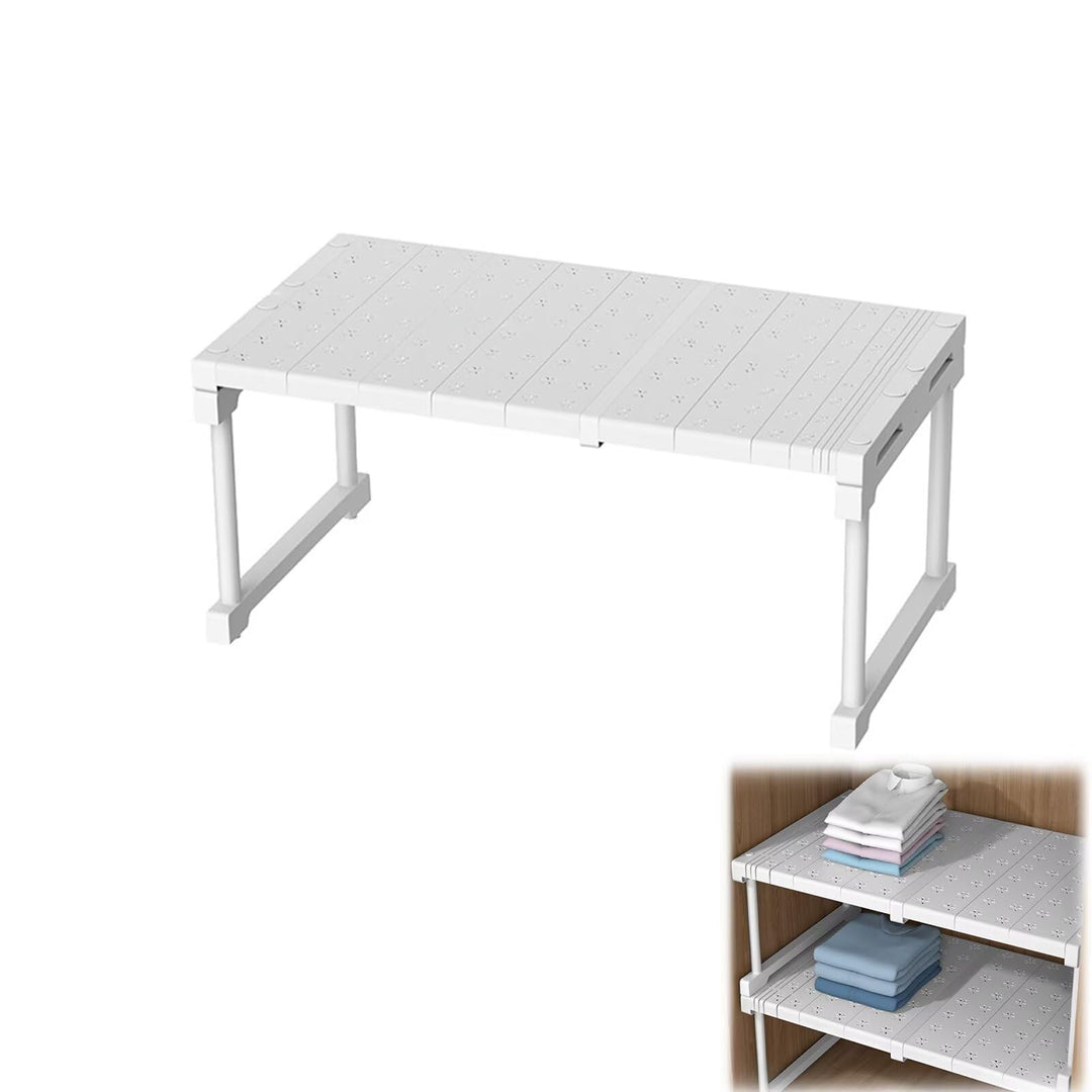 Erweiterbares Schrankregal, Verstellbare Kleiderschrank Organizer Rack, Stapelbar Aufbewahrungsorgan