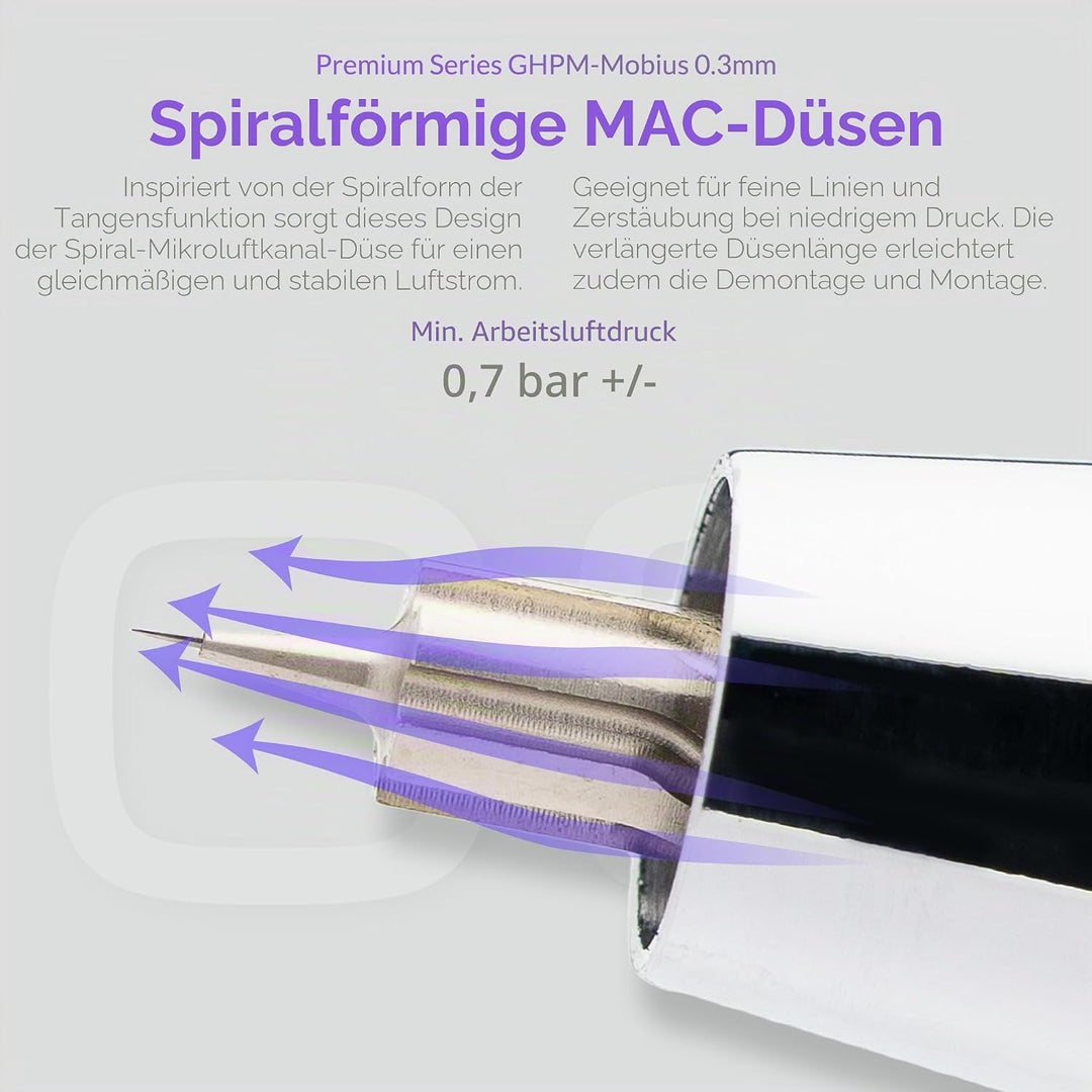 Gaahleri Airbrush Premium Serie GHPM-Mobius 0,3mm
