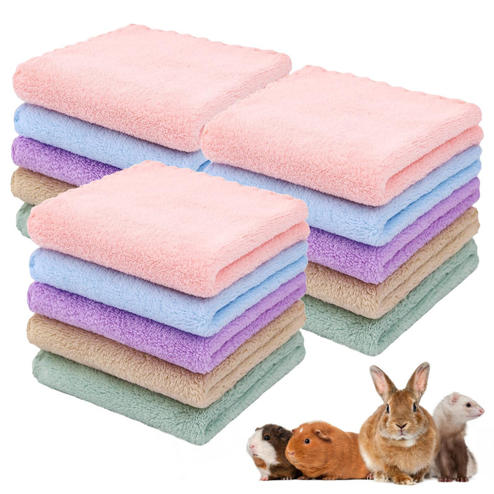 Meerschweinchen Decken,15 Stück Fleece Haustier Decken 35 x 75 cm,Meerschweinchen Käfig Einlagen,Kle
