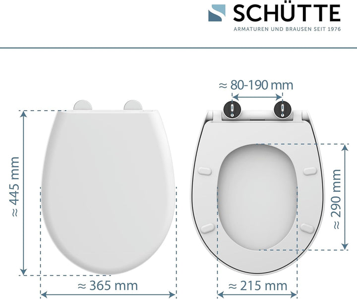 WC-Sitz mit Absenkautomatik TÜV-geprüft | Abnehmbarer Klodeckel aus bruchsicherem Material Wrap-Over
