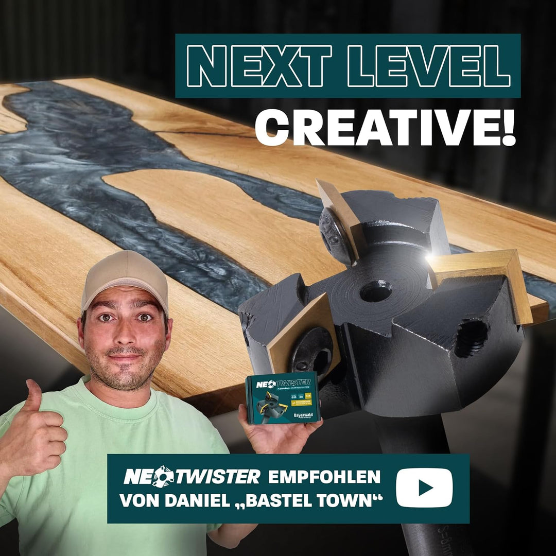 Bayerwald NeoTwister Planfräser für Oberfräse f. Holz - SchnittØ 35 mm/SchaftØ 8 mm - Planfräsen/Nut