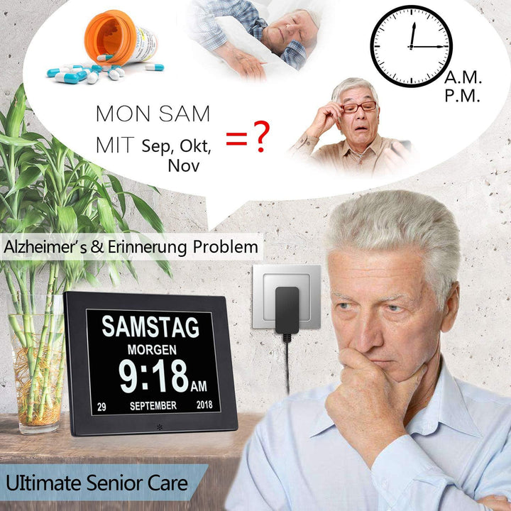Digital Wecker, Digitaler Kalender Tag Uhr Für, Demenz, sehschwachen Gelesen Werden, Kinder, Seniore