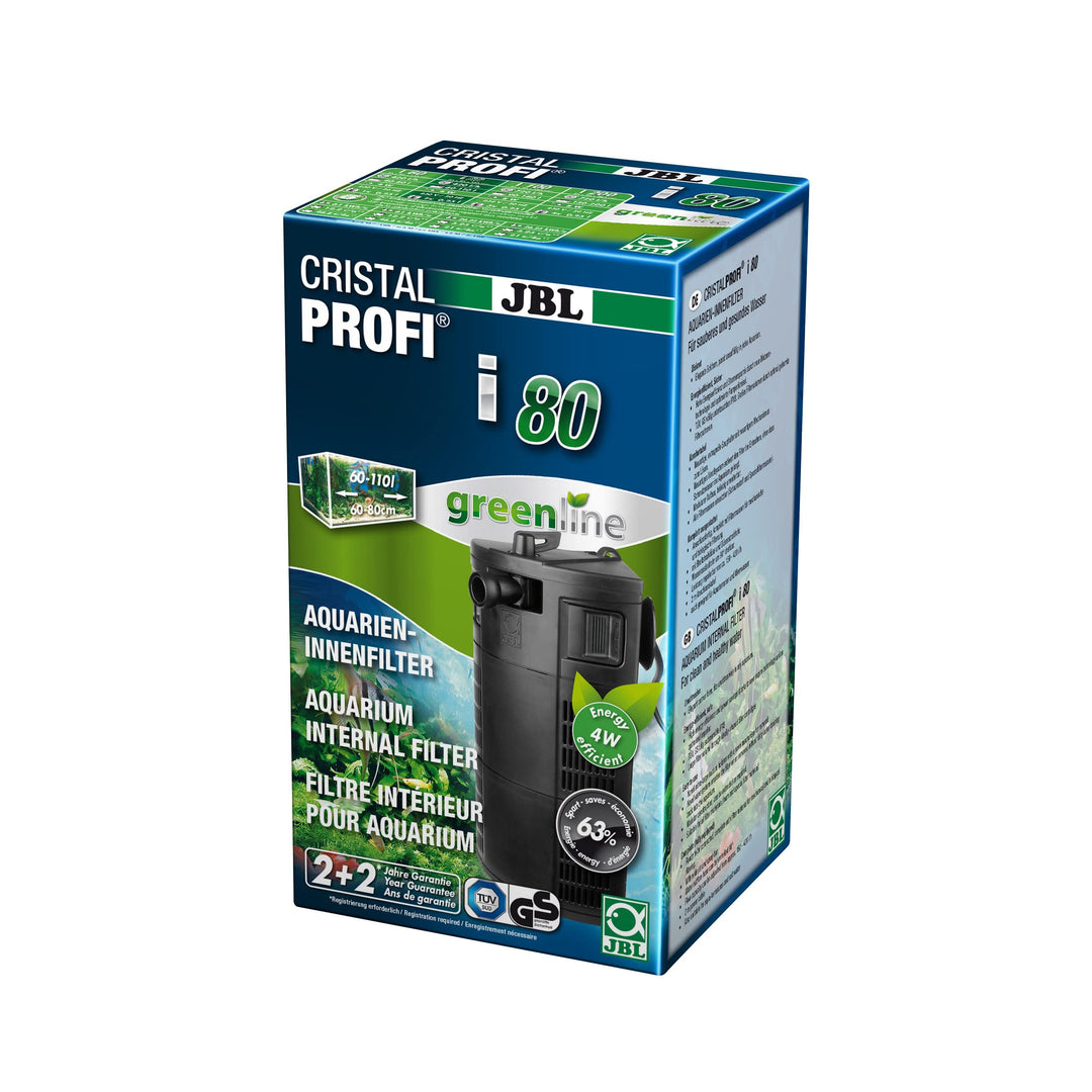 JBL CristalProf i80 greenline Energieeffizienter Innenfilter für Aquarien mit 60-110 L, 6097200 Drei