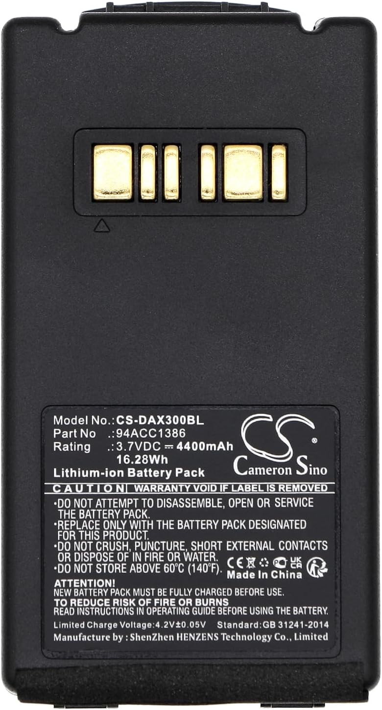 CS-DAX300BL Akkus 4400mAh Kompatibel mit [Datalogic] Falcon X3, Falcon X3 Plus, Falcon X3+, Falcon X