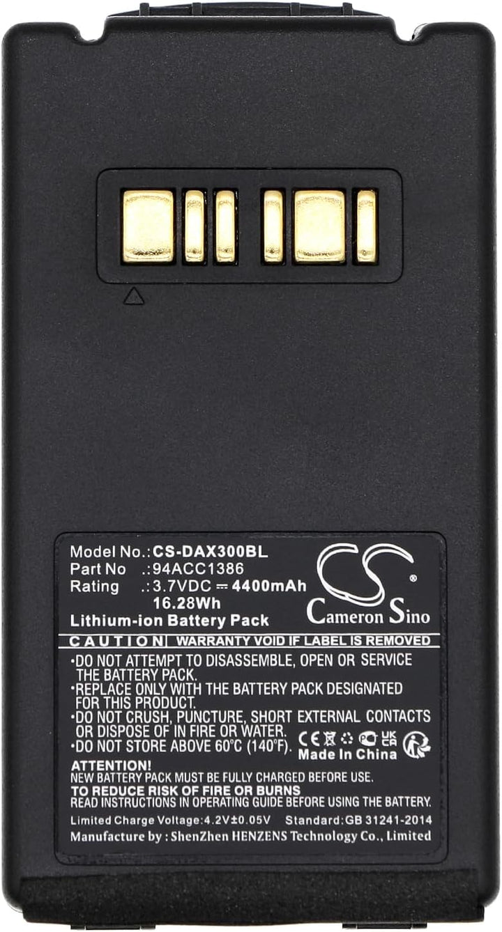 CS-DAX300BL Akkus 4400mAh Kompatibel mit [Datalogic] Falcon X3, Falcon X3 Plus, Falcon X3+, Falcon X