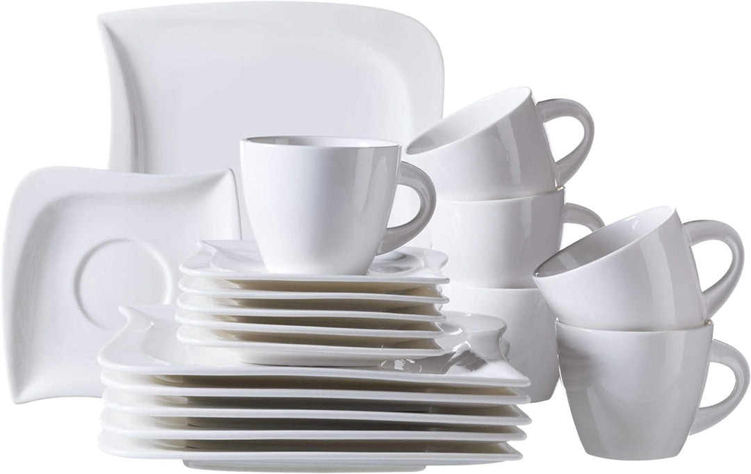 Mäser Serie La Musica, Kaffeeservice 18-teilig, für 6 Personen, Porzellan, weiss Kaffeeservice 18-tl