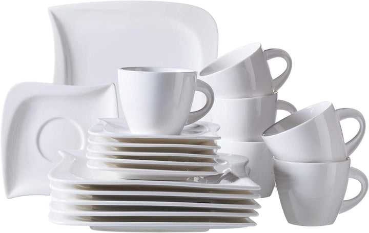 Mäser Serie La Musica, Kaffeeservice 18-teilig, für 6 Personen, Porzellan, weiss Kaffeeservice 18-tl