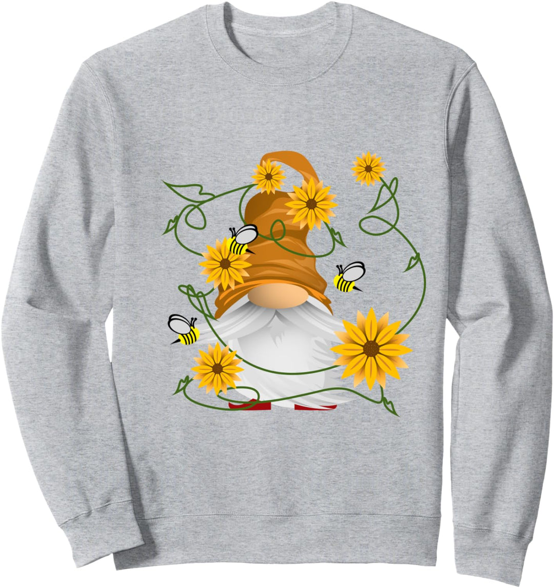 Sonnenblume Gnom Honigbiene Garten Bauernhaus Hippie-Stil Sweatshirt