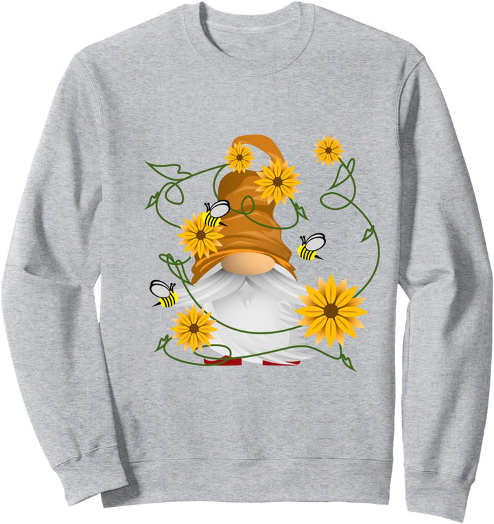 Sonnenblume Gnom Honigbiene Garten Bauernhaus Hippie-Stil Sweatshirt