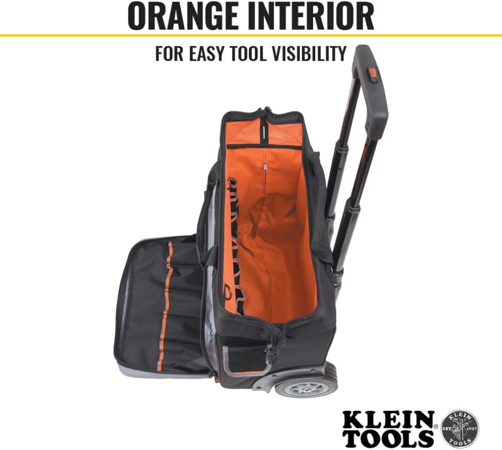 Klein Tools 55456BPL Tradesman Pro Tech Rucksack, 55452RTB Werkzeugtasche mit Rollen, Werkzeugtasche