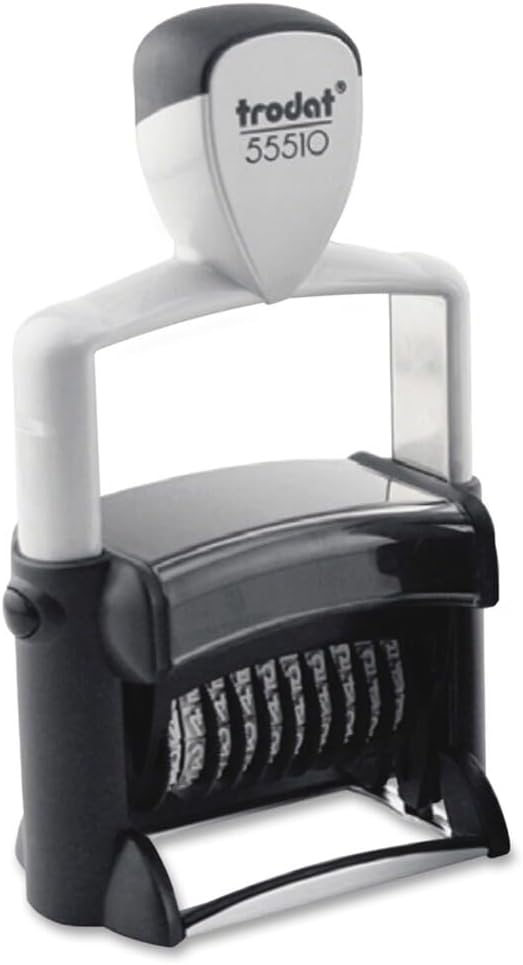 Trodat Professional 55510 Nummernstempel 10 Bänder, Selbstfärbend, 5 mm Schrifthöhe, Abdruck schwarz