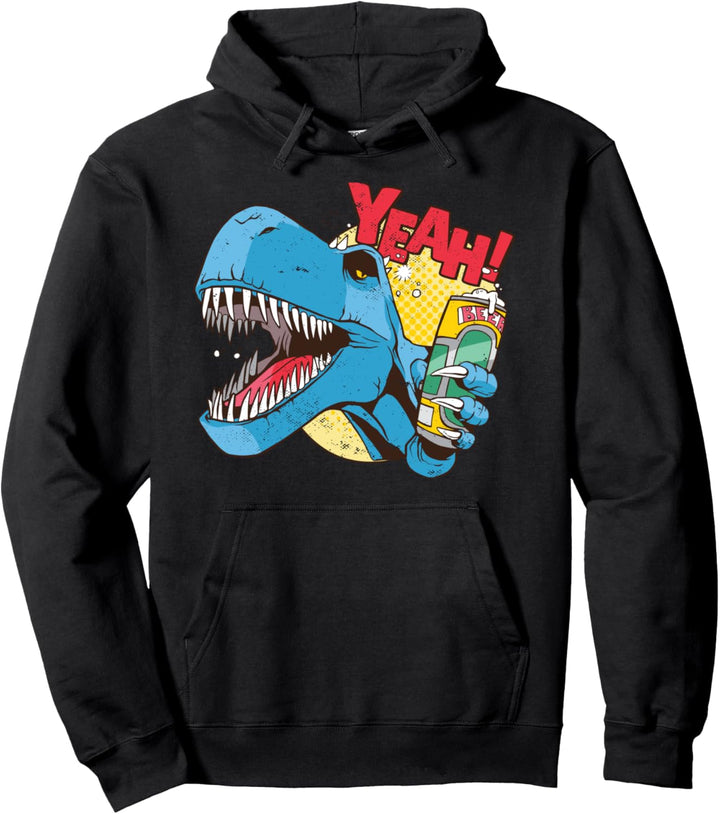 Betrunkener Dino Pullover Hoodie