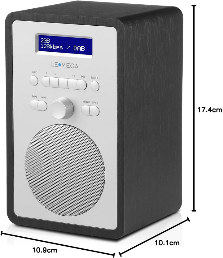 LEMEGA CR2+ DAB/DAB+ Digitalradio,UKW-Digitalradio,DAB-Radio Netzbetrieben,Doppelter Wecker,Küchen-S