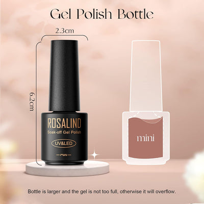 ROSALIND UV Nagellack Set, 35+3 Stück Gel Nagellack Shellac Nagellack Pastell Schwarz weiss Farbgel