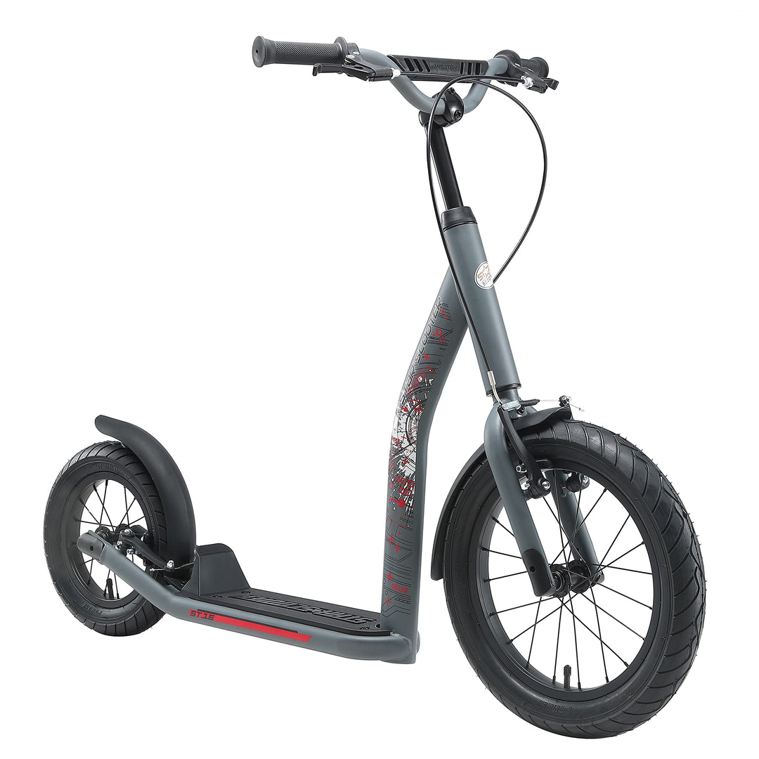 STAR SCOOTER Kinder Tret Roller ab 8 Jahre | City Kick Scooter Luftreifen Höhenverstellbar 16 Zoll N