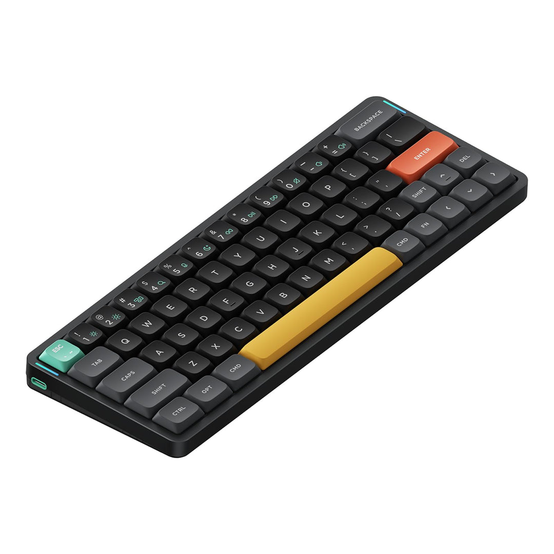 nuphy Air60 V2 Tragbar Mechanische kabellose Mini-Tastatur mit Beleuchtung,Unterstützung QMK/VIA Kom