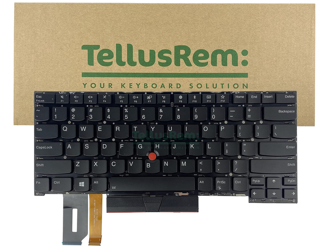 TellusRem ersatztastatur US Hintergrundbeleuchtung für Lenovo Thinkpad T490s T495s Backlit US, Backl