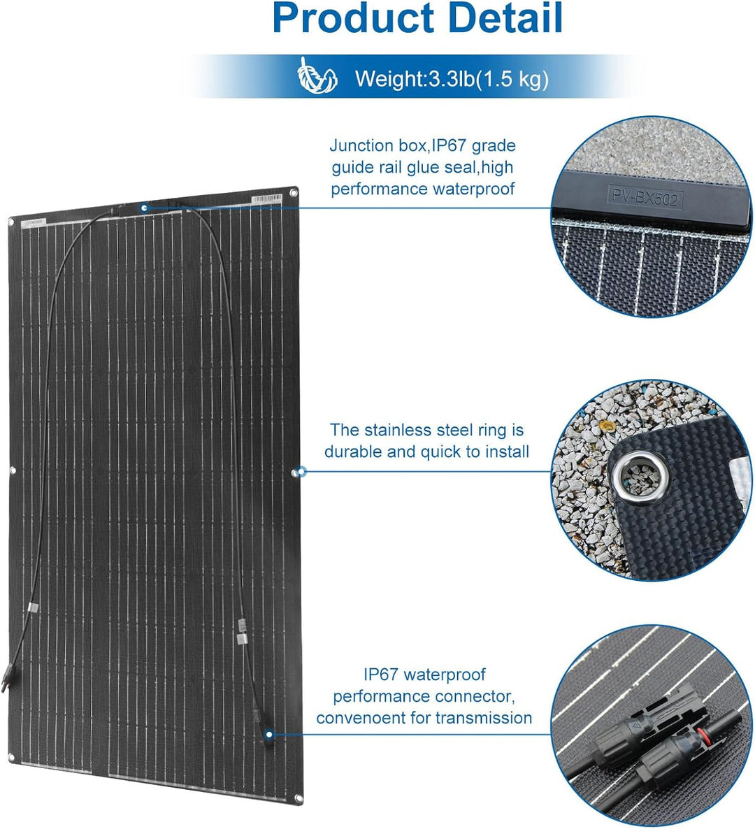 Flexibles etfe Solarpanel Kit 200W 2pcs 100W ETFE Biegsames Solarladegerät 20A Solar Laderegler für
