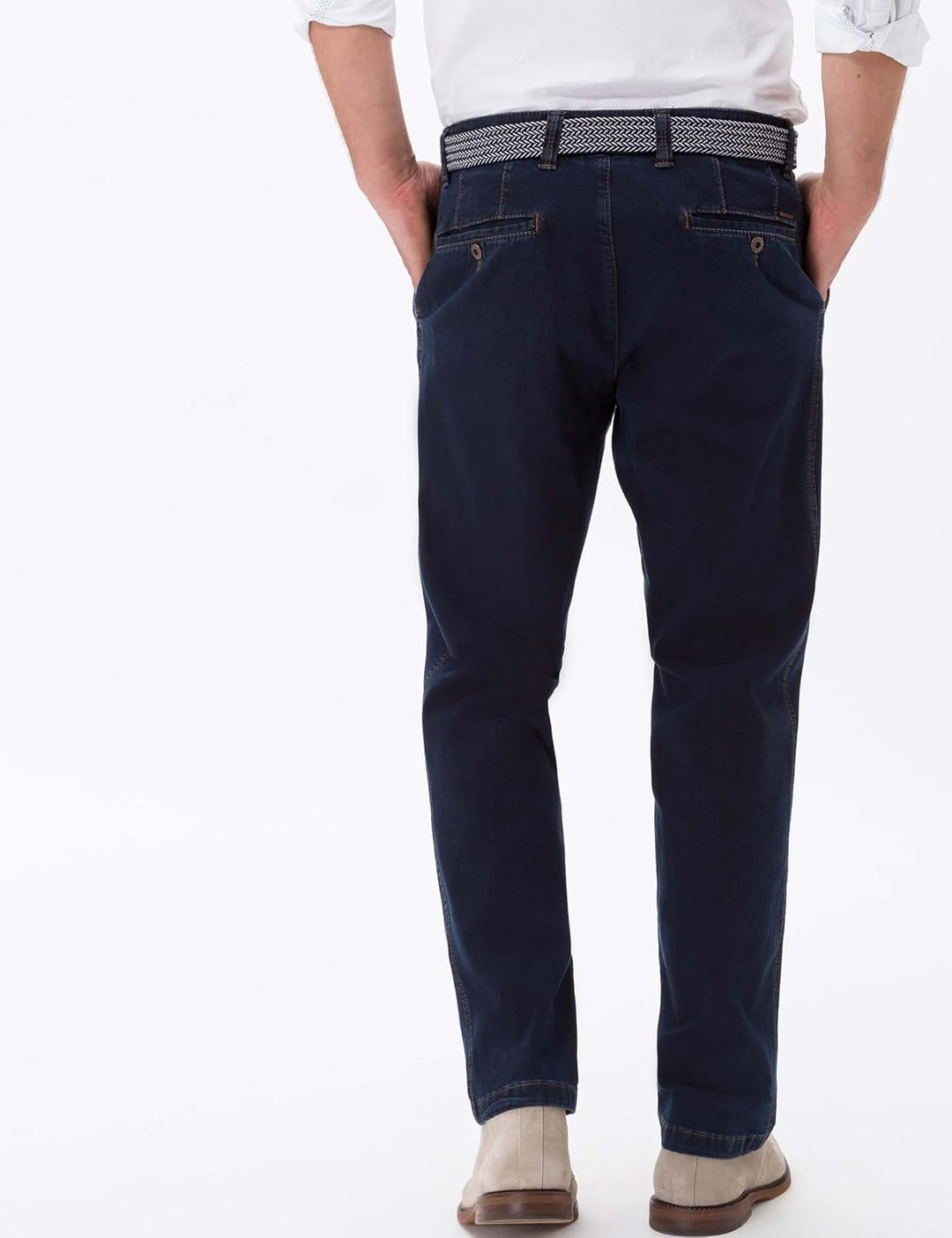 EUREX by Brax Style Jim Herren Flatfronthose Comfort Fit 27 Blue Blue, 27 Blue Blue