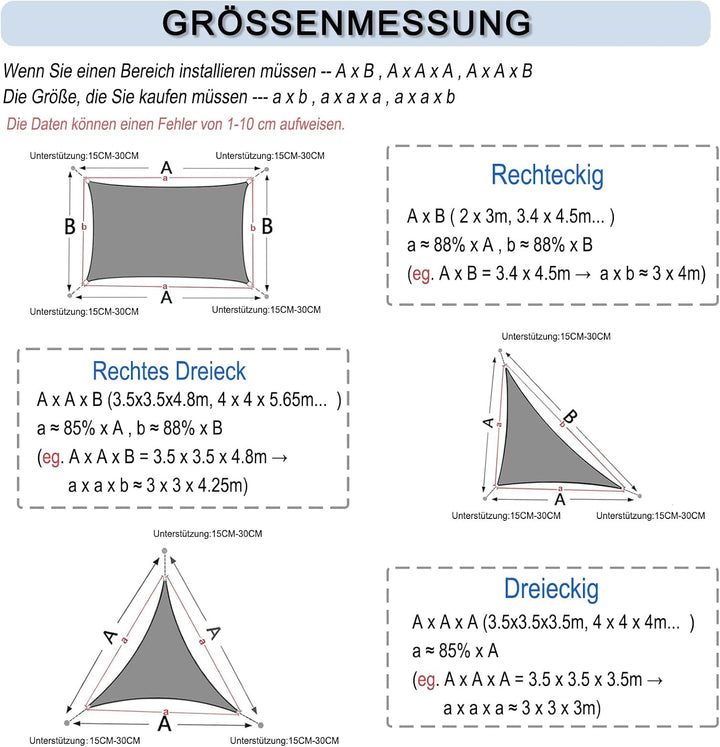 Sunnylaxx 2x2x2m Sonnensegel Dreieckig,420D Oxfordgewebe Wasserdicht Sonnenschutz Sunsegel UV-Schutz