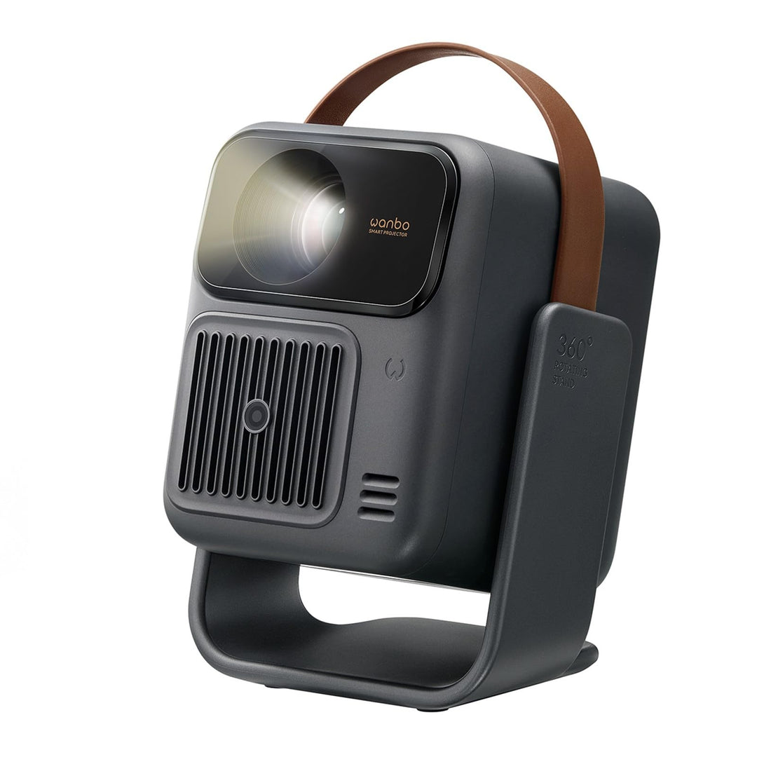 WANBO Togo Pro Akku Smart Beamer Google TV Netflix, Tragbar Projektor mit 3,5h Akku für Outdoor &amp; He