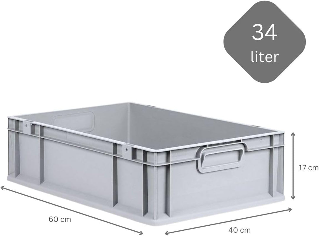 PROREGAL SuperSparSet 10x Eurobox NextGen Economy mit Auflagedeckel und 4x Schiebeschnappverschlüsse