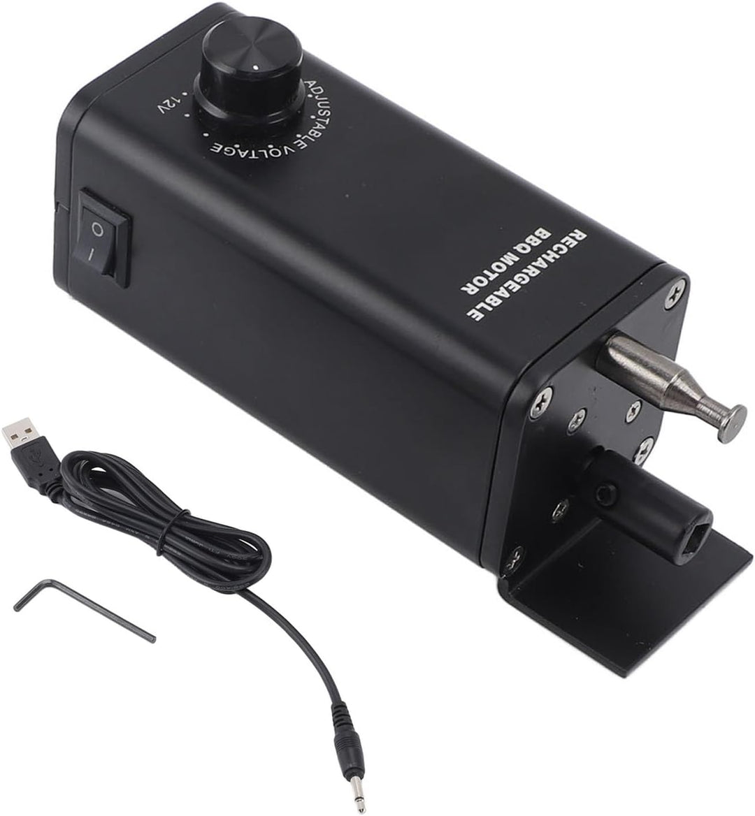 Mumusuki 10 W Rotisserie-Motor, Aluminiumlegierung, 3 Bis 12 V, Elektrischer Grillmotor mit Wiederau