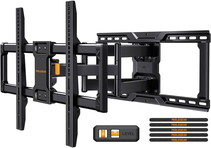 Perlegear vollbewegliche TV Wandhalterung für 42–90 Zoll Fernseher bis zu 68KG, vormontierte TV Halt