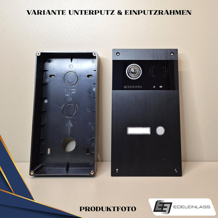 2-Draht Video Türsprechanlage mit Türöffner & Klingel, Videoklingel, Full-HD Kamera 170° Weitwinkel,