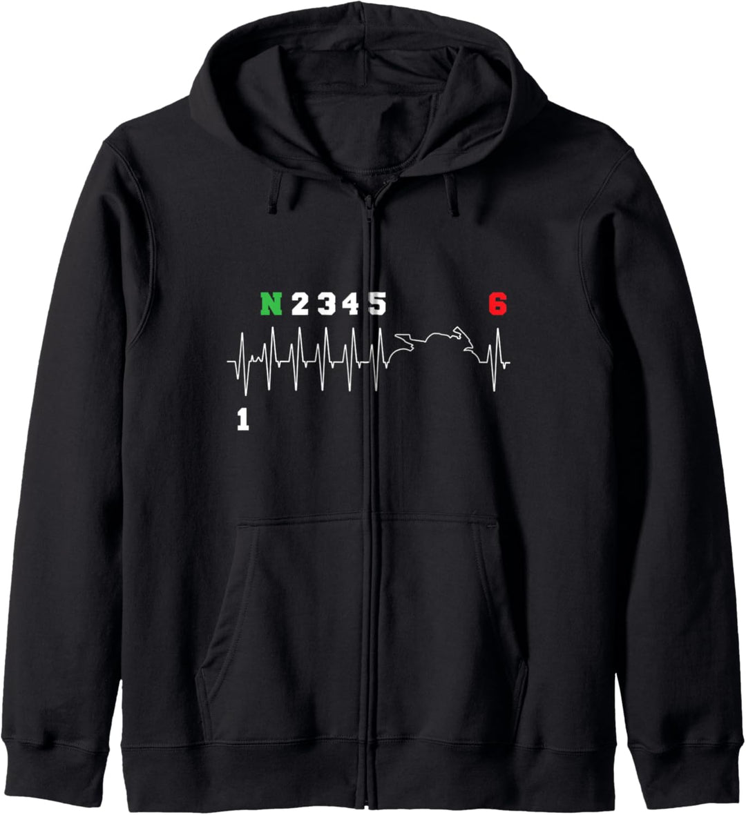 Motorrad Biker Schaltung Herzschlag Motorradfahrer Geschenk Kapuzenjacke